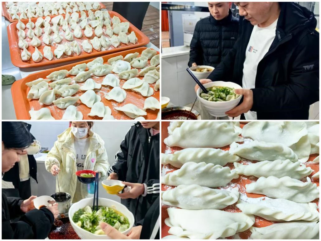ks凯时微电组织冬至节包饺子活动